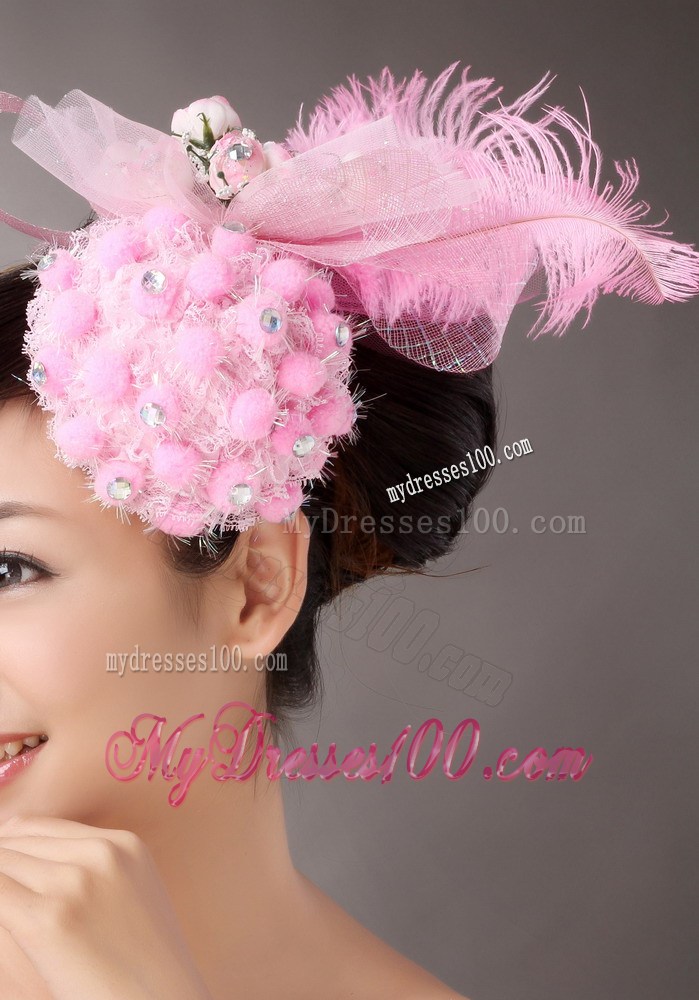 Lovely Tulle and Feather Beading Fascinators