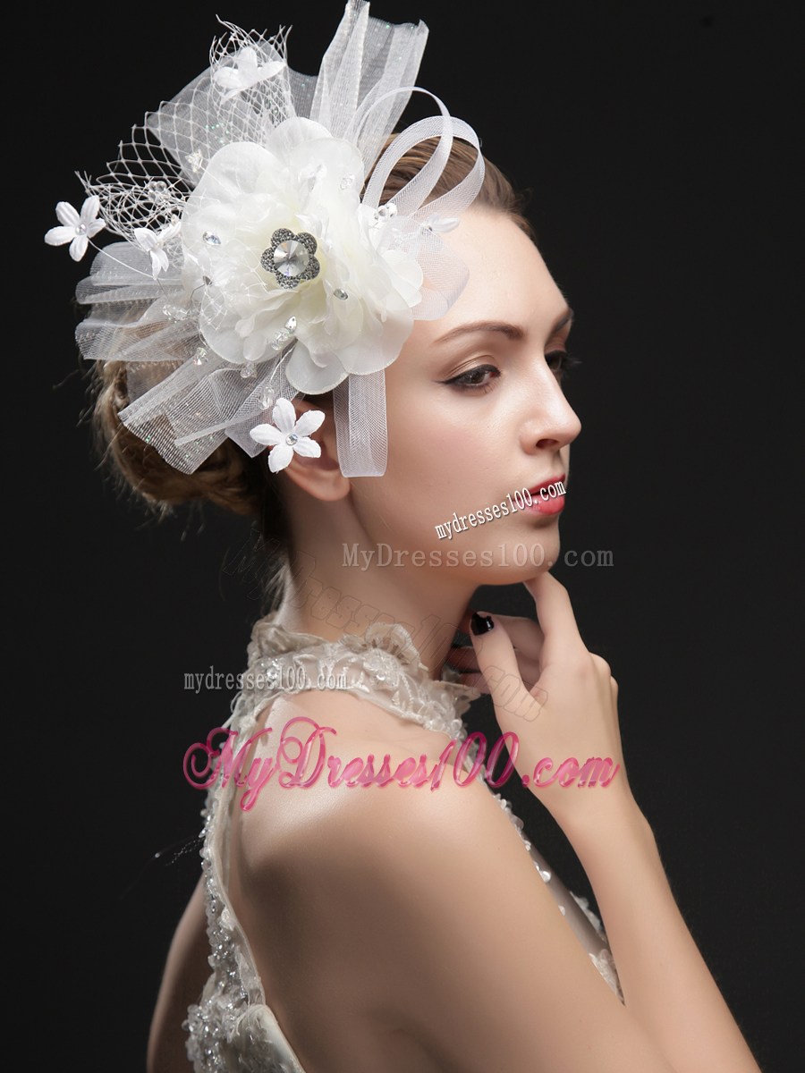 Luxurious Net Women 's Fascinators With Hand Made Flowers And Ribbons