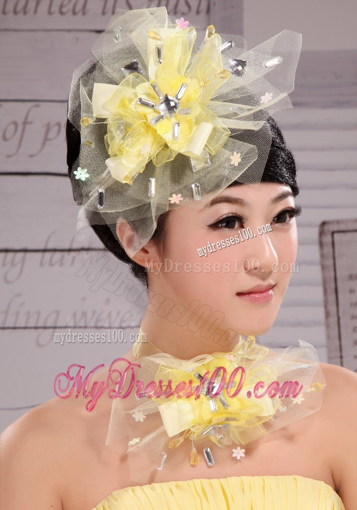 Rhinestones Lovely Tulle Hairpins Birdcage Veils