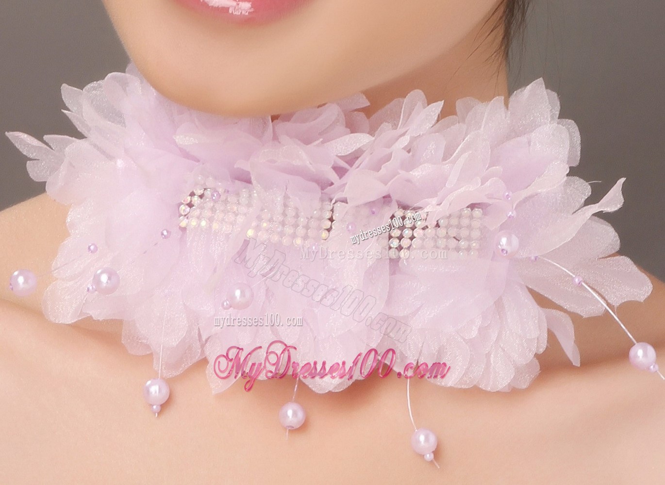 Stylish Organza Pink Imitation Pearls Special Occasion Fascinators