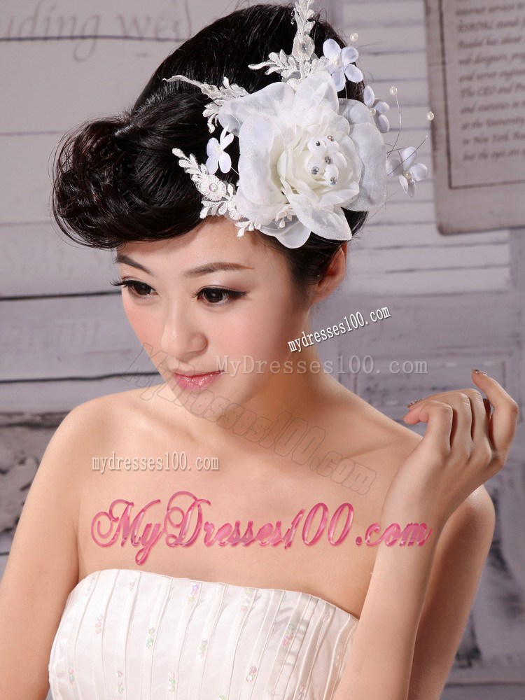 Tulle and Chiffon With Imitation Pearls Fascinators Pure Wedding and Outdoor