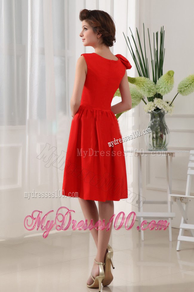 Red Short Homecoming Dresses with Knee-length Scoop for 2013