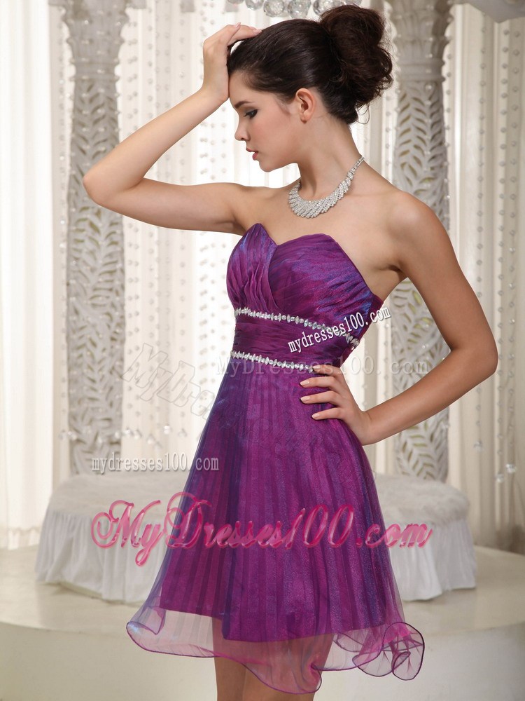 Popular Sweetheart Mini-length Beading Homecoming Dresses