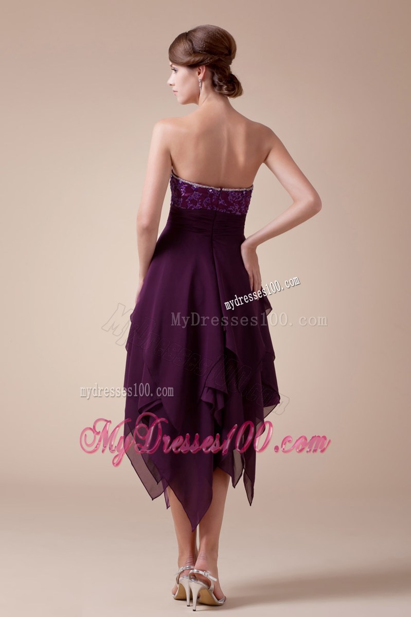 Appliques Empire Strapless Short Homecoming Dresses For 2013