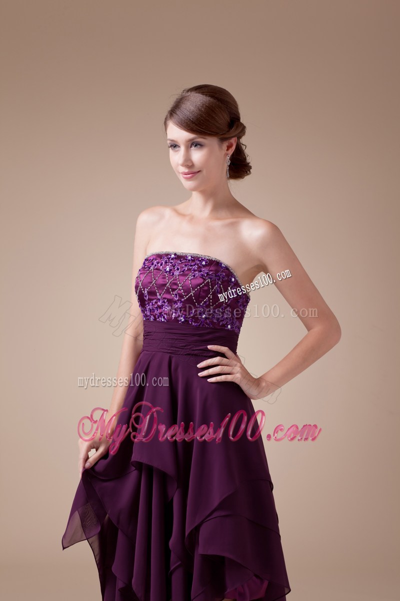 Appliques Empire Strapless Short Homecoming Dresses For 2013