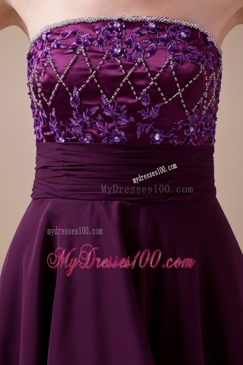 Appliques Empire Strapless Short Homecoming Dresses For 2013