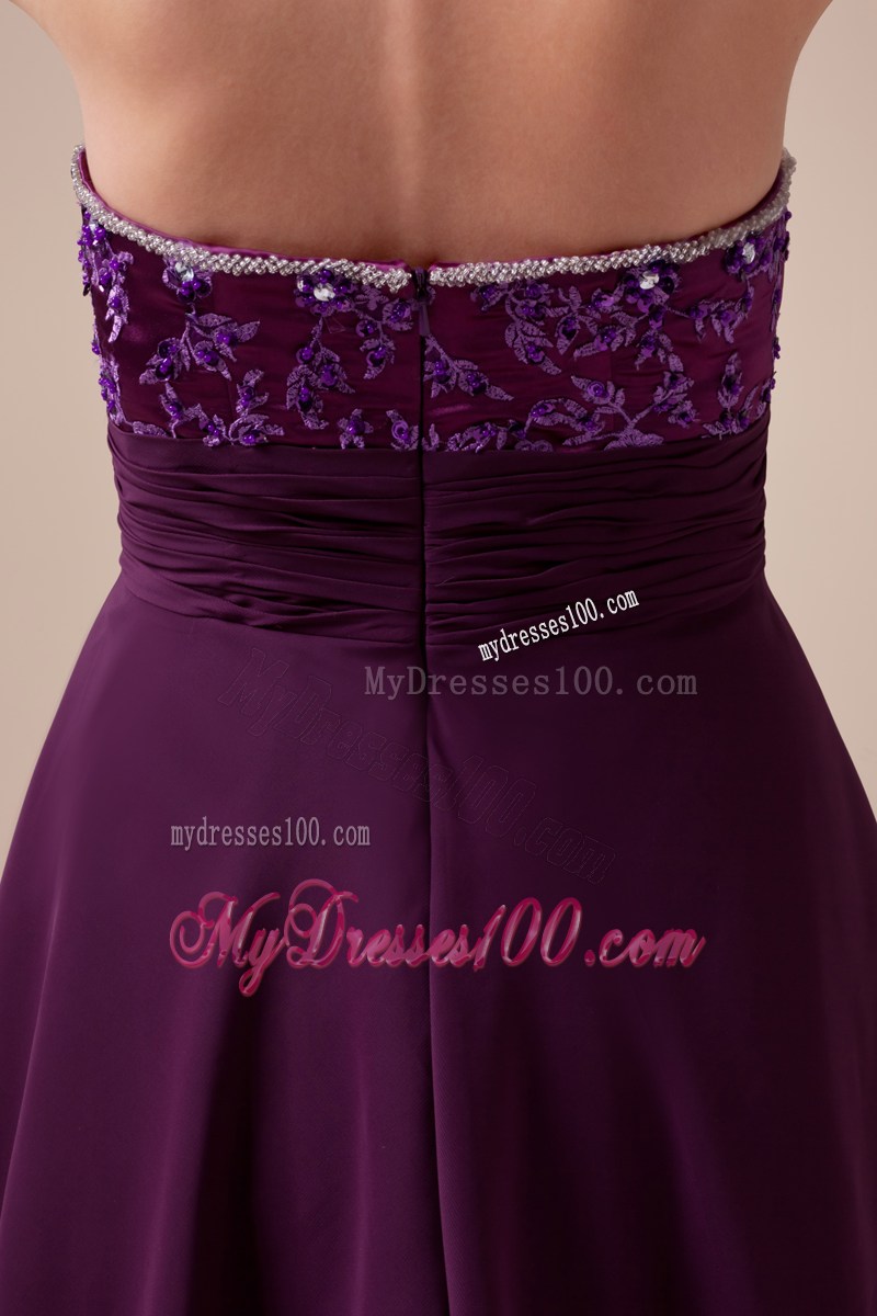 Appliques Empire Strapless Short Homecoming Dresses For 2013