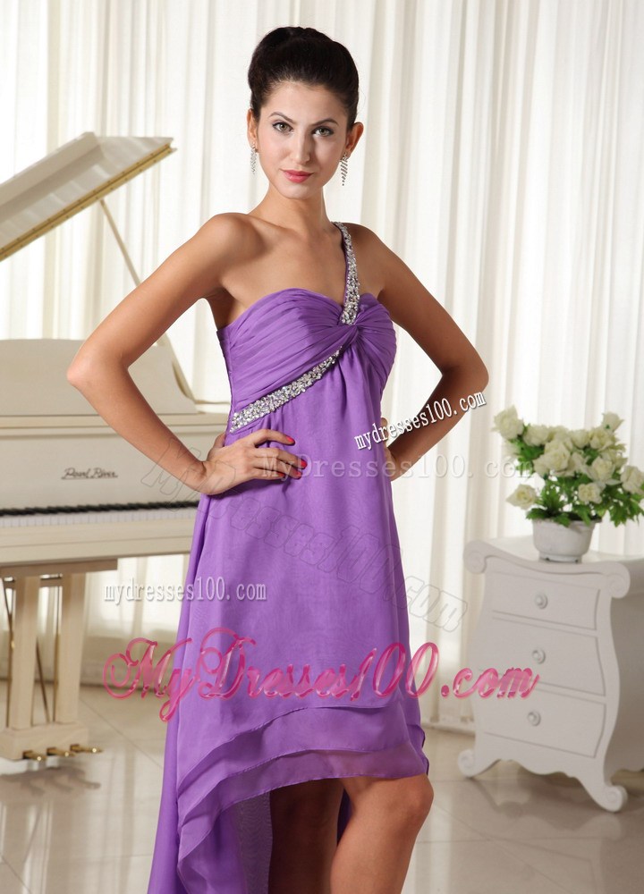 Beaded Decorate Shoulder For 2013 High-low Homecoming Dresses