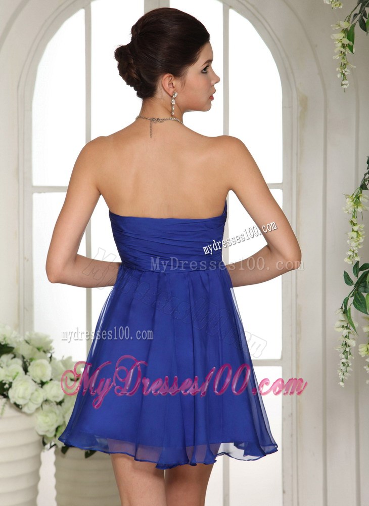 Peacock Blue Beading 2013 Homecoming Dresses With Mini-length