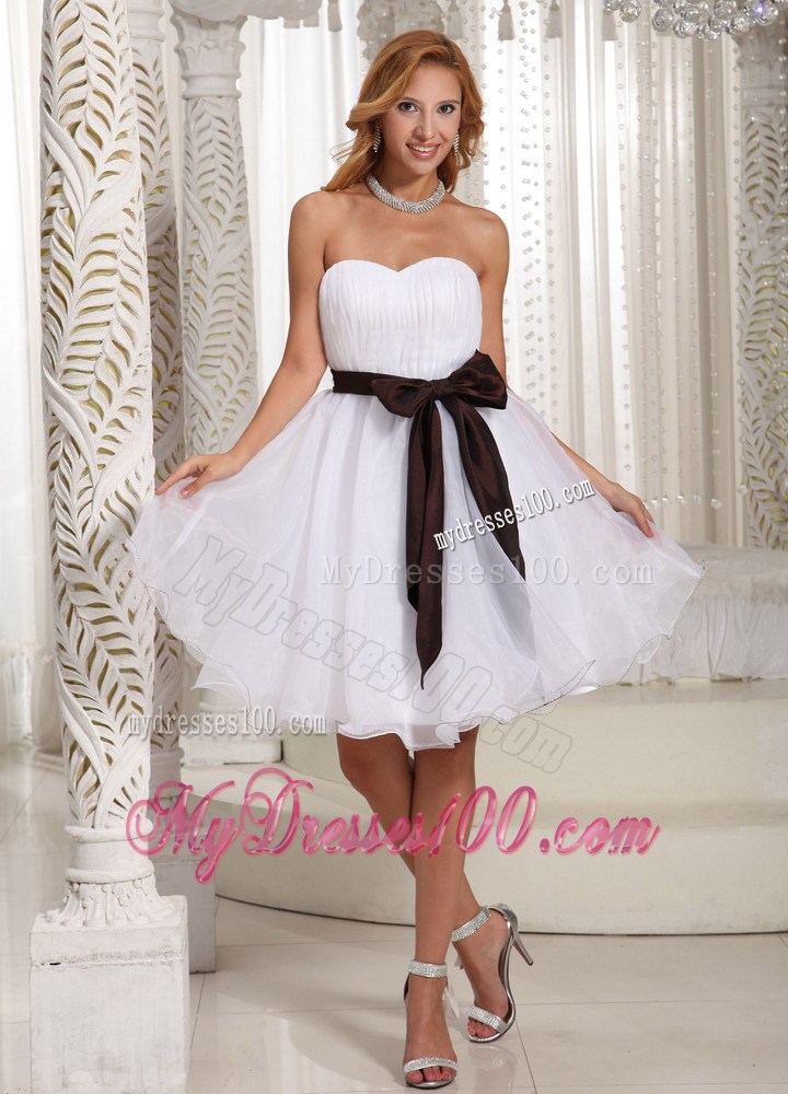 Sash Sweetheart With Ruche Bodice Homecoming Dresses For Summer