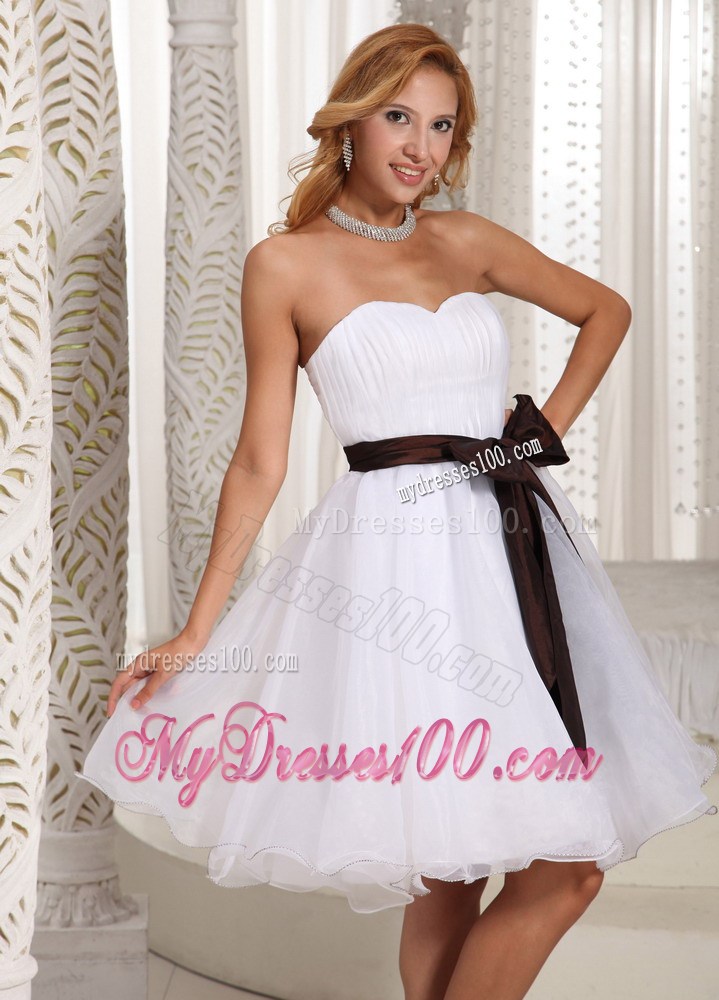 Sash Sweetheart With Ruche Bodice Homecoming Dresses For Summer