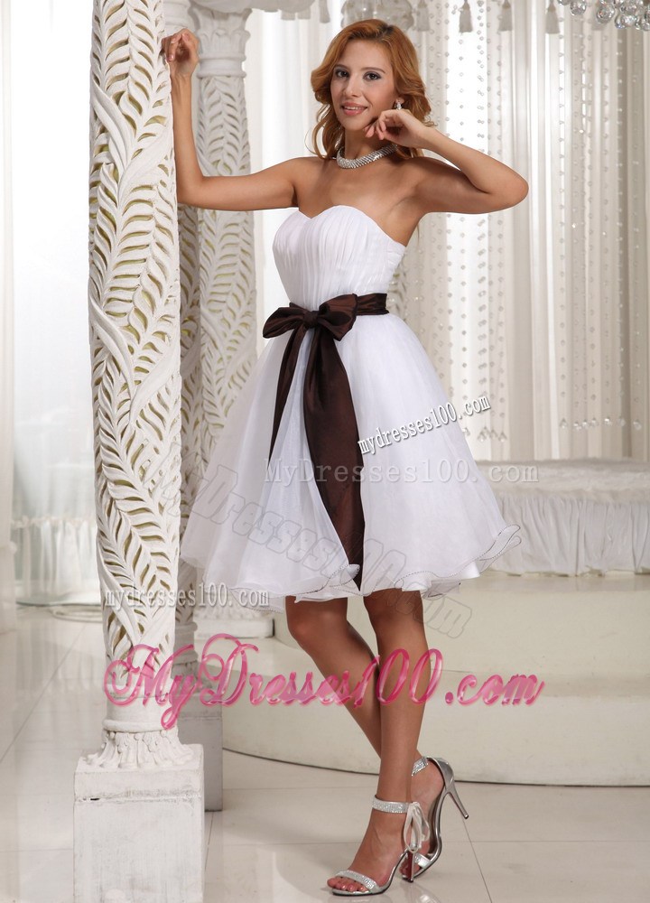 Sash Sweetheart With Ruche Bodice Homecoming Dresses For Summer