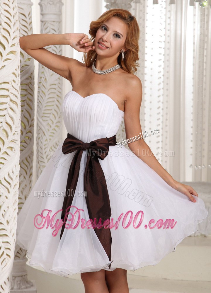 Sash Sweetheart With Ruche Bodice Homecoming Dresses For Summer