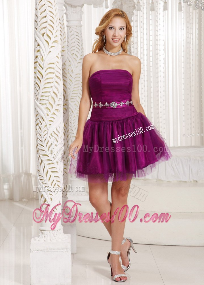 Custom Made Purple Homecoming Dress Beading in Summer