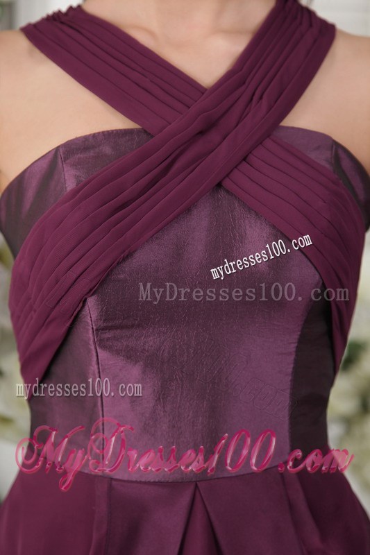 Dark Purple Column Asymmetrical Short Homecoming Dresses for 2013