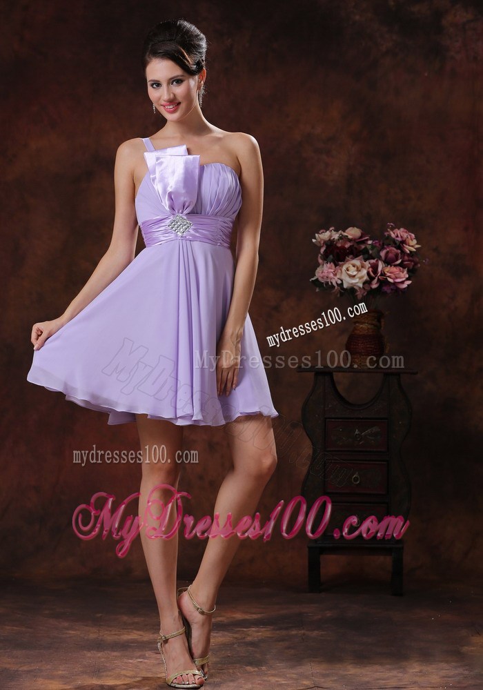 Discount Lilac One Shoulder Short Homecoming Dresses In 2013