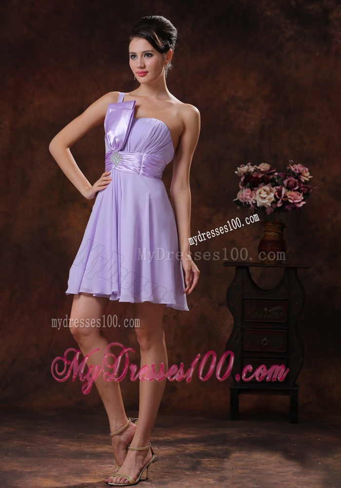 Discount Lilac One Shoulder Short Homecoming Dresses In 2013