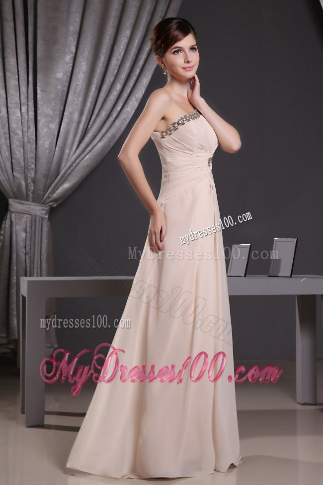 One Shoulder Baby Pink and Beading For Homecoming Dresses 2013