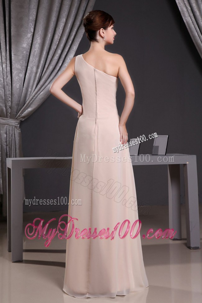 One Shoulder Baby Pink and Beading For Homecoming Dresses 2013