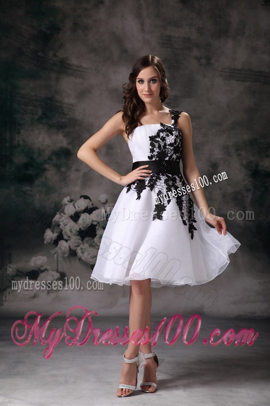 Modest White One Shoulder Lace Short Homecoming Dress 2013