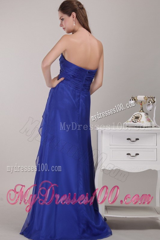 Royal Blue Empire Sweetheart Homecoming Dresses with Ruched