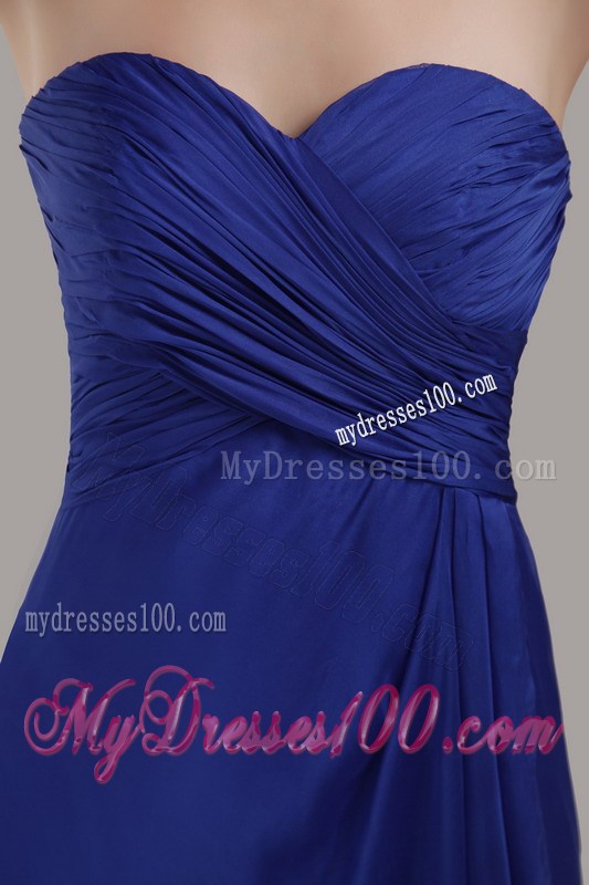 Royal Blue Empire Sweetheart Homecoming Dresses with Ruched