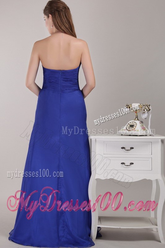 Royal Blue Empire Sweetheart Homecoming Dresses with Ruched