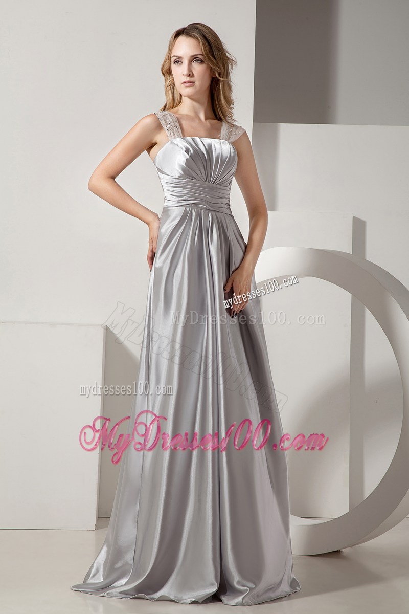 Sliver Column Straps Ruched and Beading Homecoming Dresses in 2013