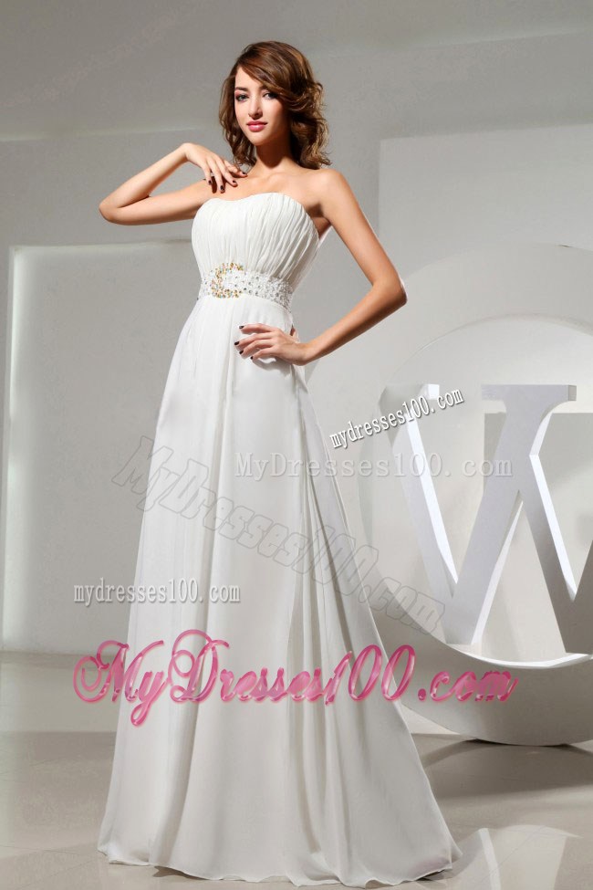Simple Homecoming Dresses With Beaded Decorate Waist and Ruche