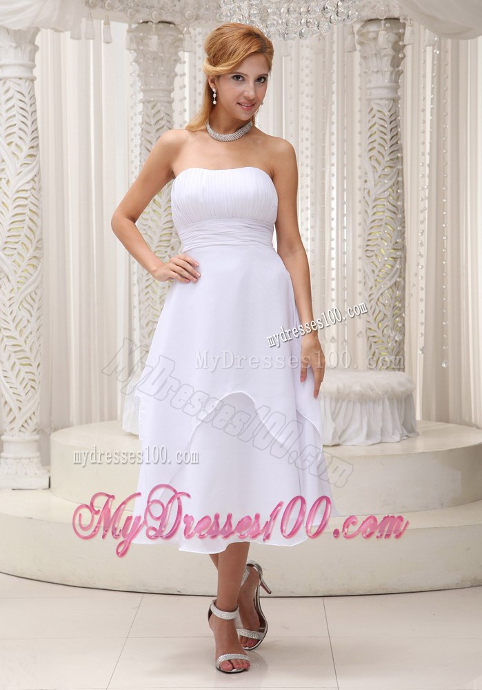 White Homecoming Dresses For 2013 Custom Made Ruched Bodice