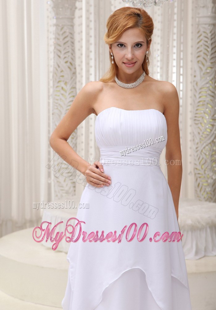 White Homecoming Dresses For 2013 Custom Made Ruched Bodice