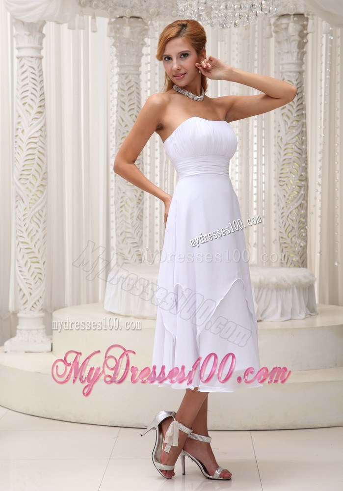 White Homecoming Dresses For 2013 Custom Made Ruched Bodice
