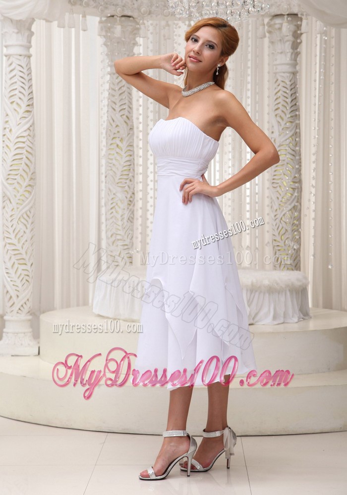 White Homecoming Dresses For 2013 Custom Made Ruched Bodice