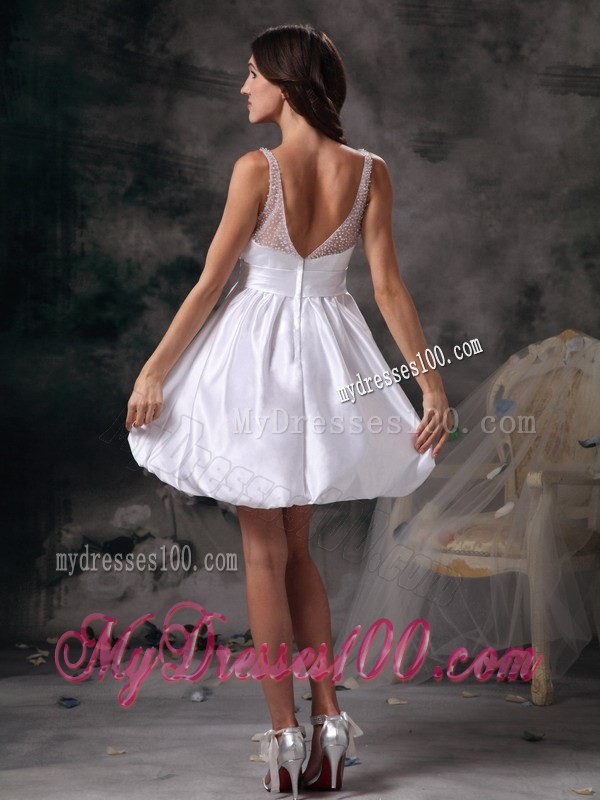 Customize Column Straps Short Homecoming Dresses with Bow