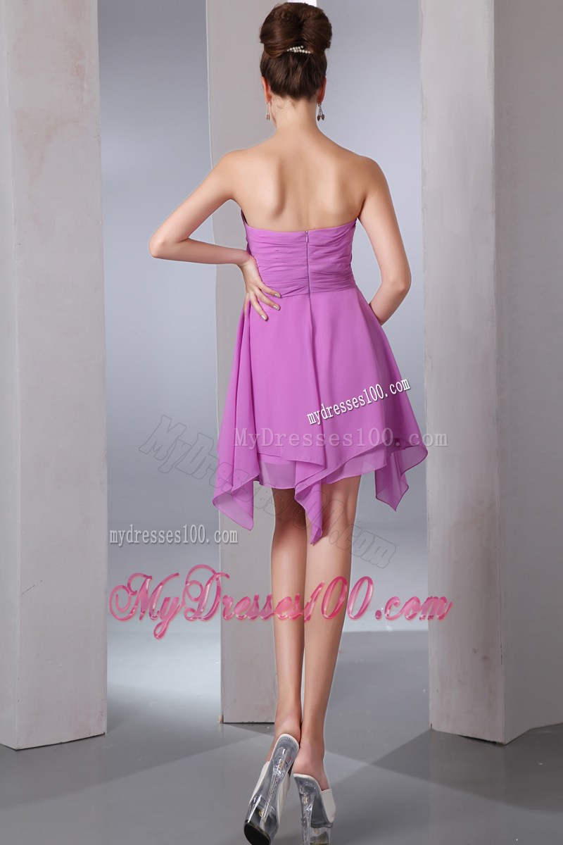 2013 Lavender Sweetheart Homecoming Dresses Asymmetrical Bow