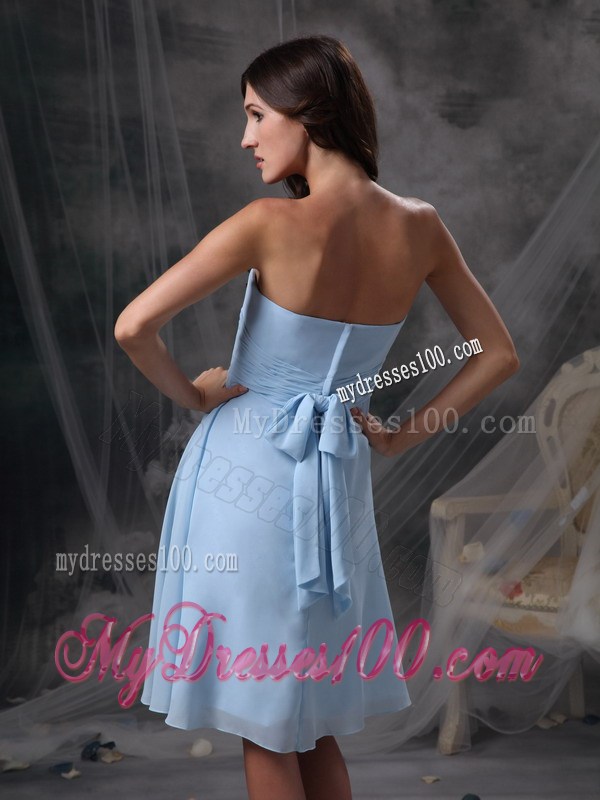 Custom Made Baby Blue Empire Homecoming Dress Sweetheart Ruches
