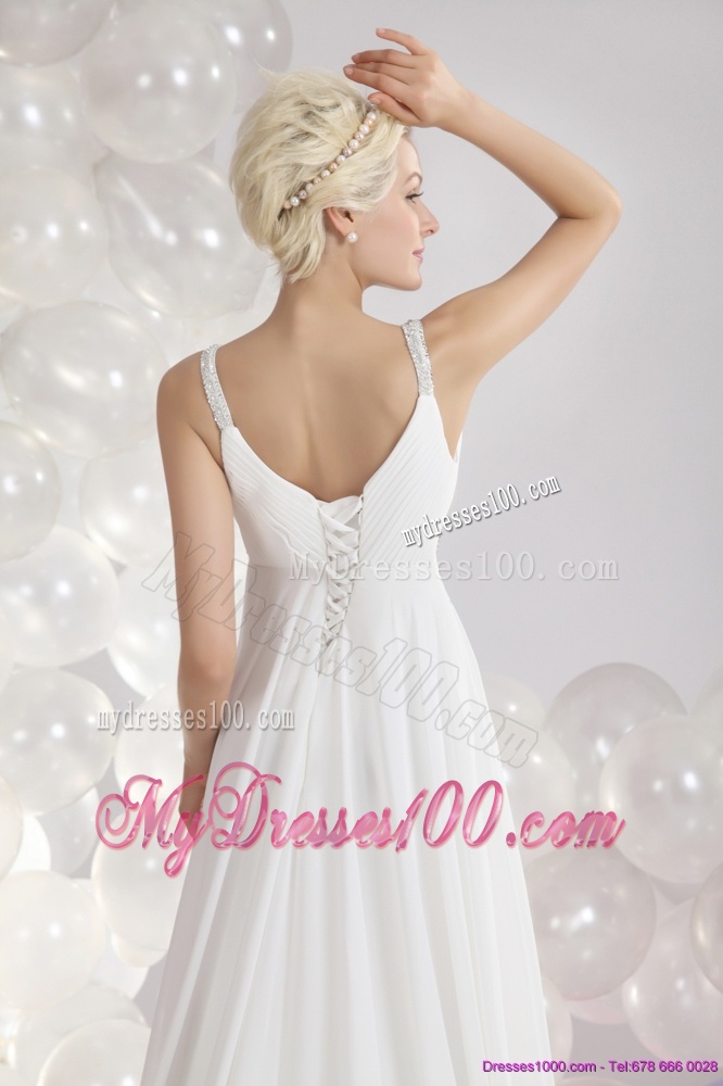 2016 Inexpensive Empire Wedding Dresses with Beading