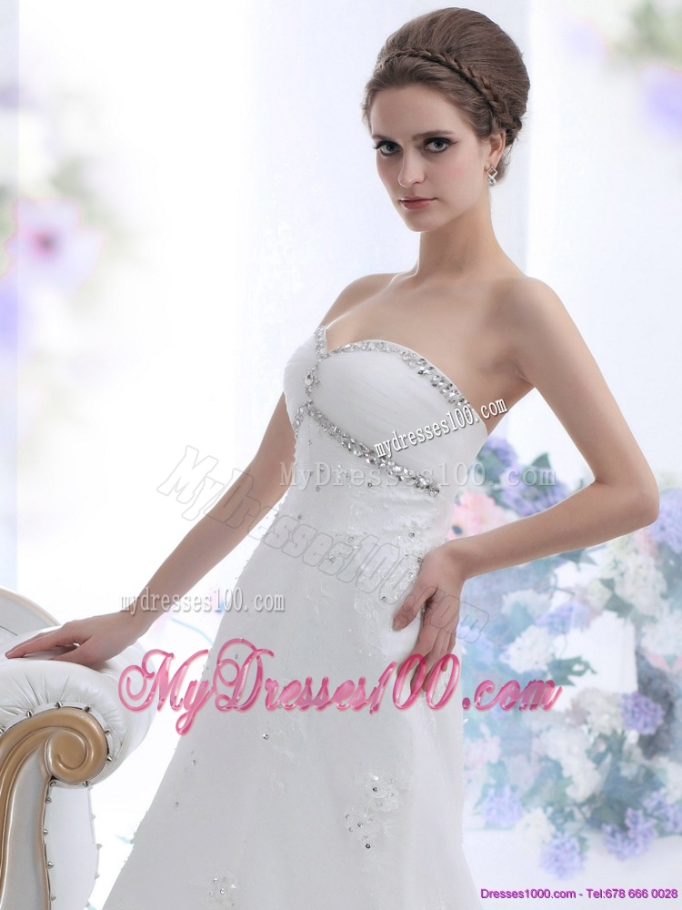 2016 New Style Sweetheart Wedding Dress with Beadings