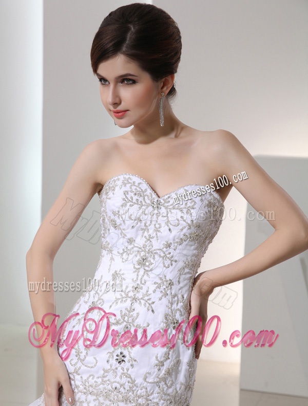 2016 Popular Mermaid Sweetheart Ruffled Layers Wedding Dress with Lace