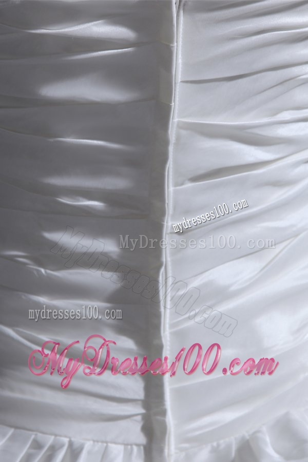 Ball Gown Wide Straps Wedding Dress with Appliques and Flowers