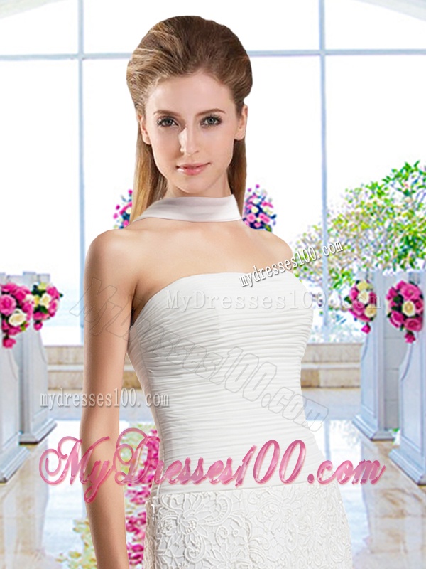 Beautiful Column Laced 2016 Bridal Gowns with Strapless