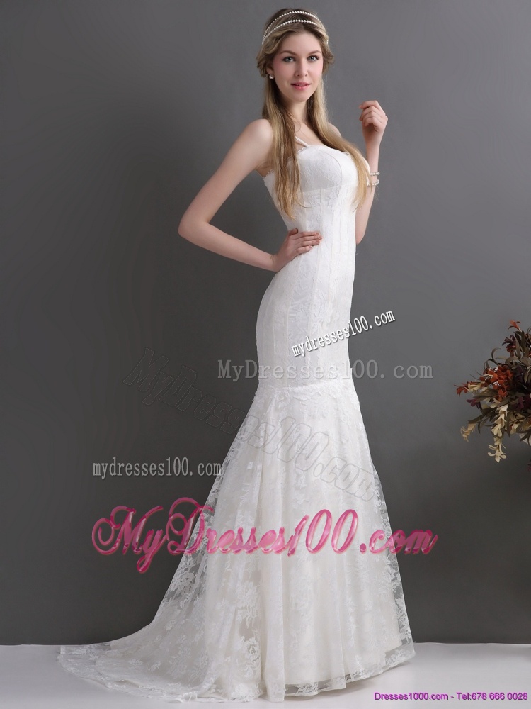 Brand New 2016 Spaghetti Straps Wedding Dresses with Lace