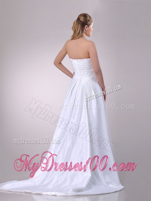 Lovely High Low Wedding Dresses with Hand Crafted and Ruching