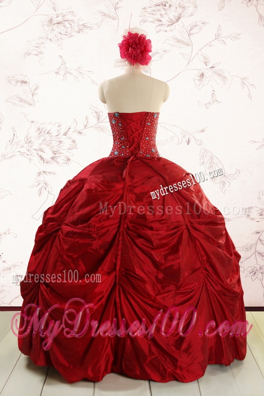 2016 Cheap Strapless Quinceanera Dresses with Beading