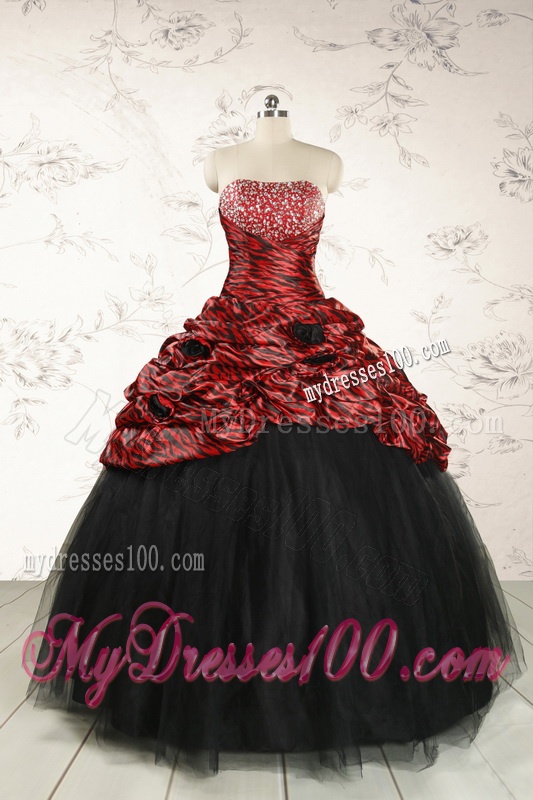 2016 Exclusive Ball Gown Multi-color Leopard Quinceanera Dress