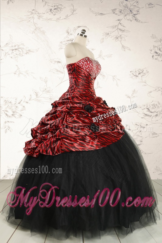 2016 Exclusive Ball Gown Multi-color Leopard Quinceanera Dress