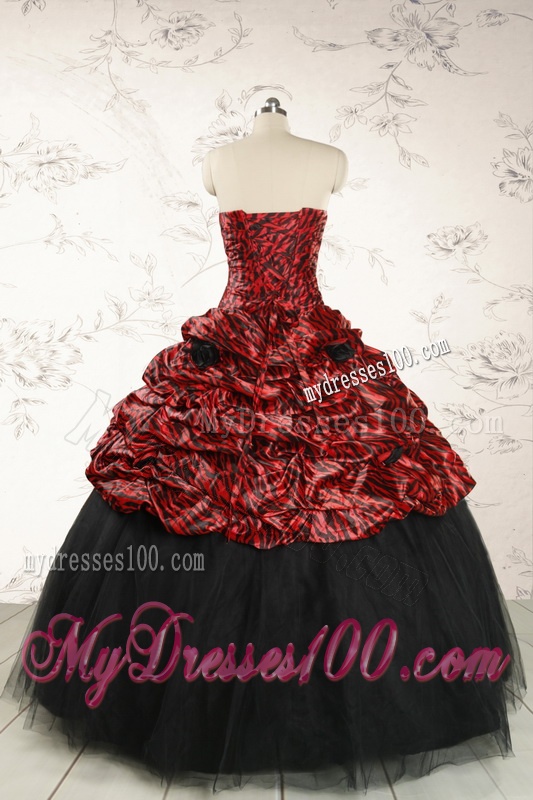 2016 Exclusive Ball Gown Multi-color Leopard Quinceanera Dress