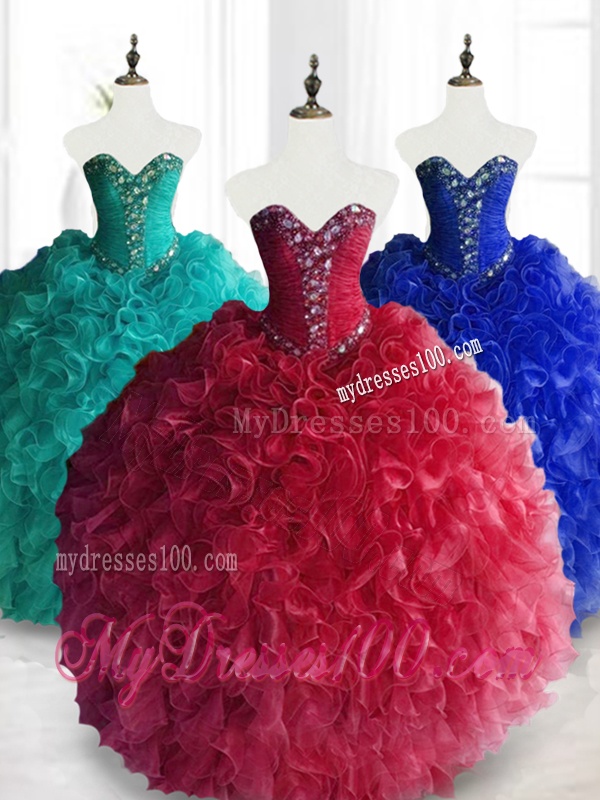 2016 Gorgeous Ball Gown Sweetheart Quinceanera Dresses with Beading