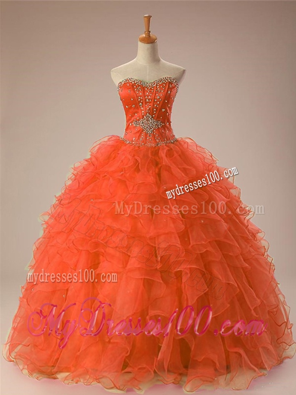 2016 Gorgeous Sweetheart Beaded Quinceanera Gowns in Organza