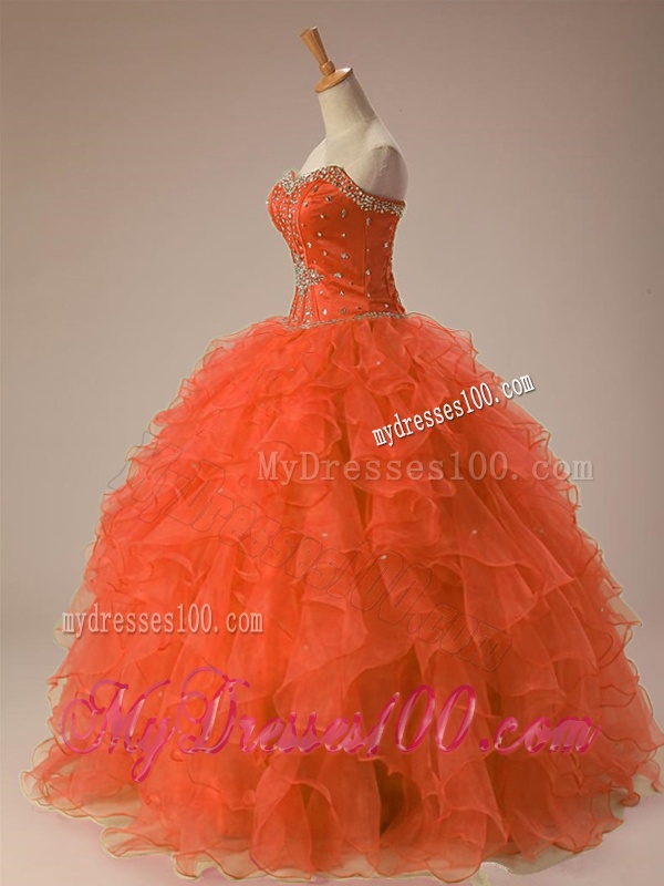 2016 Gorgeous Sweetheart Beaded Quinceanera Gowns in Organza